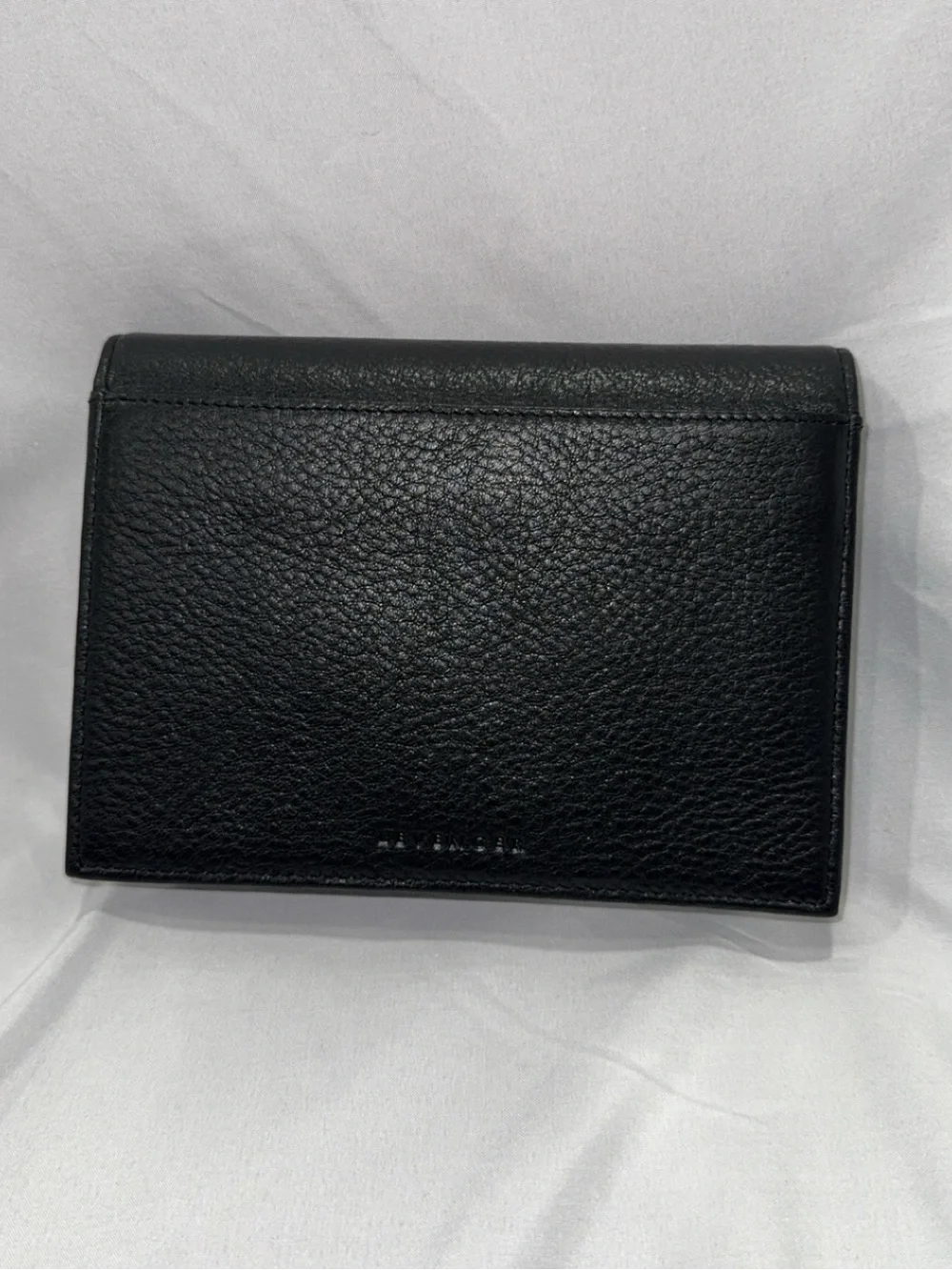 Levenger RFID Travel Black Leather Fold-Over Wallet